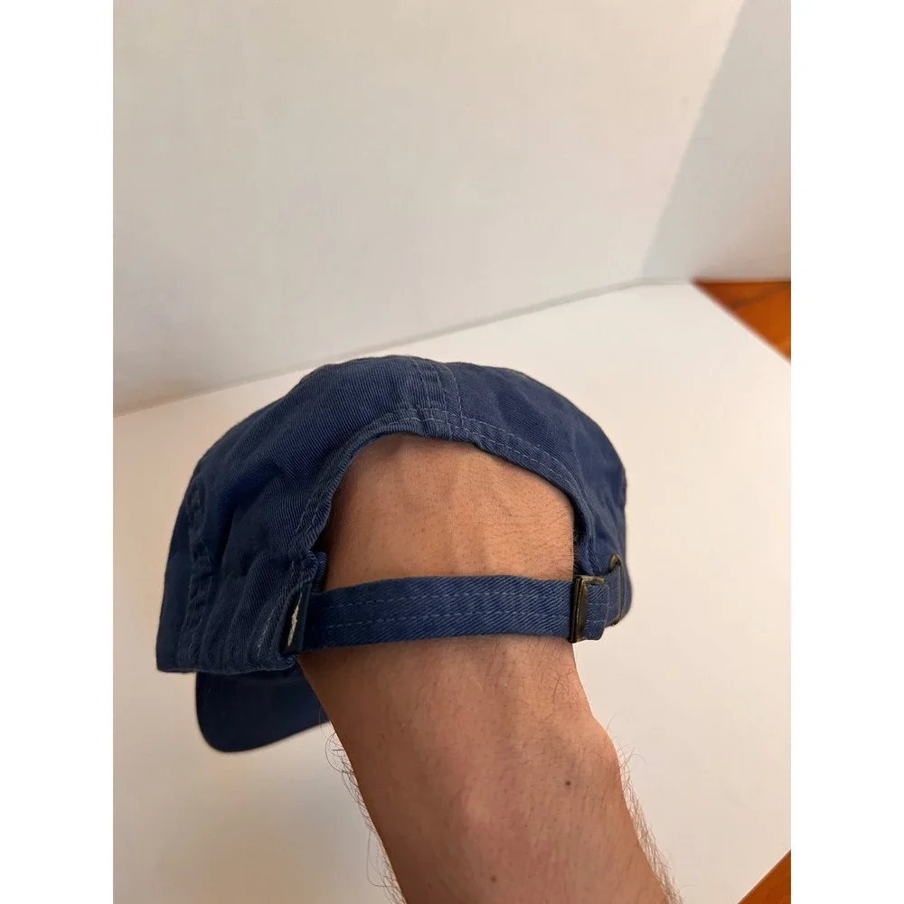 Polo Ralph Lauren Vintage Crest Baseball Cap Blue Cotton Made in USA Hat